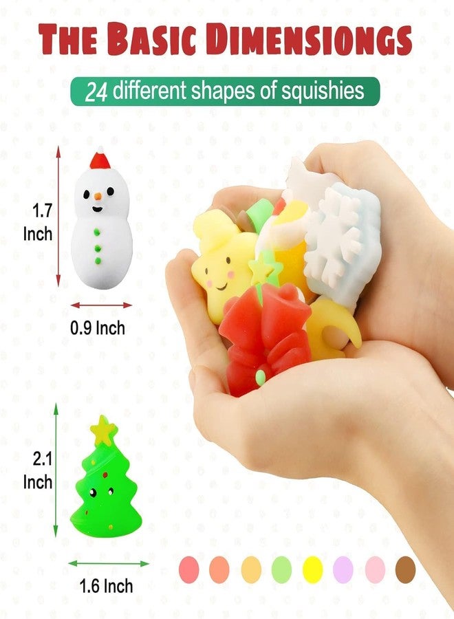 JDSTY 24Pcs Christmas Mochi Squishy Toys for Kids Girls Boys Toddlers Party Favors Stocking Stuffers Gifts - Image 2